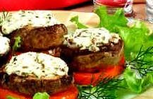 Готовые грибы фаршированные творогом