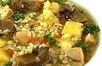 Вкусная грибная похлебка с мясом